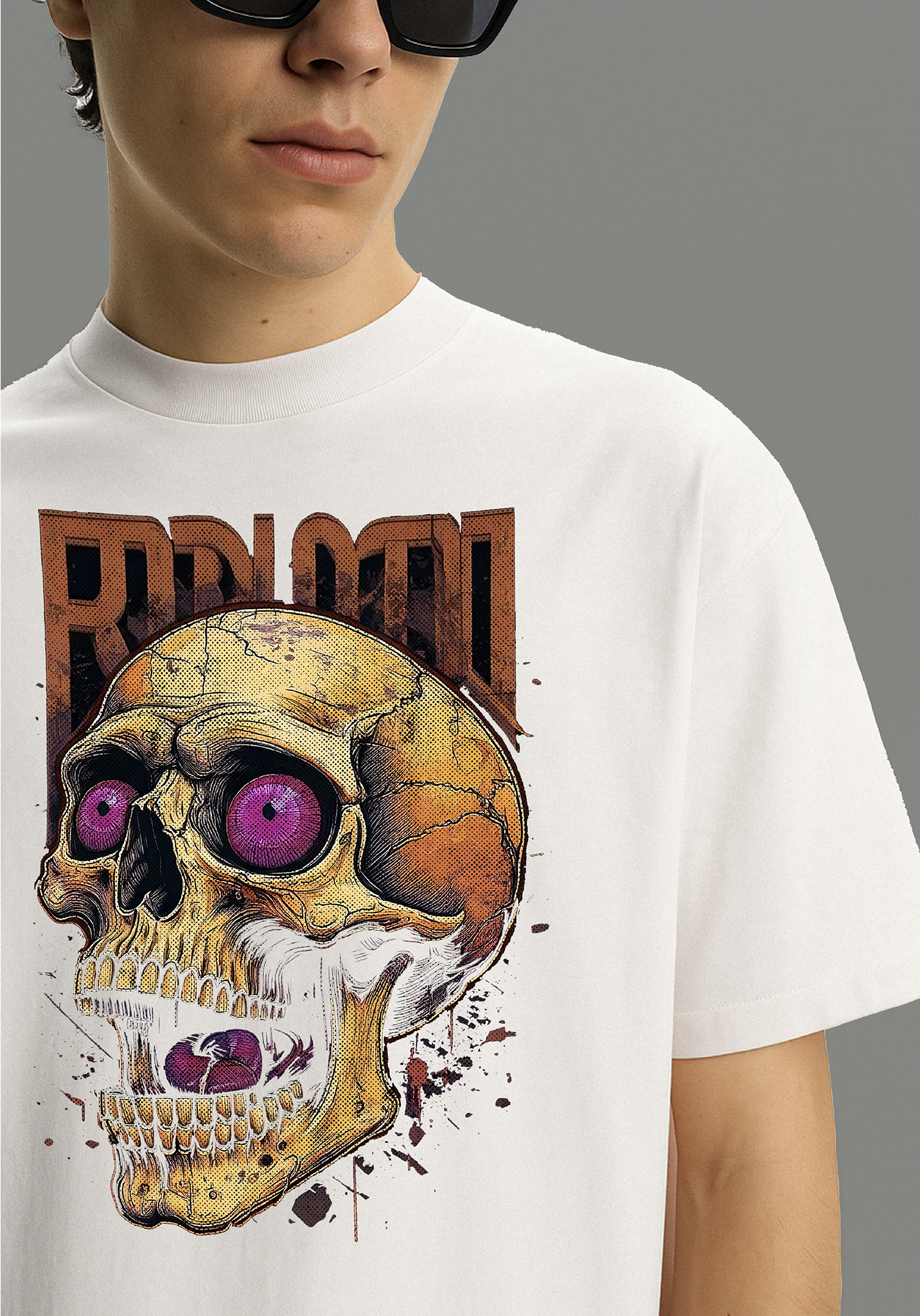 Blood Skull T-Shirt – Vivid Horror Skull Graphic