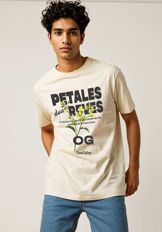“Petales de Roses” Floral Graphic T-Shirt – OG Streetwear for Men