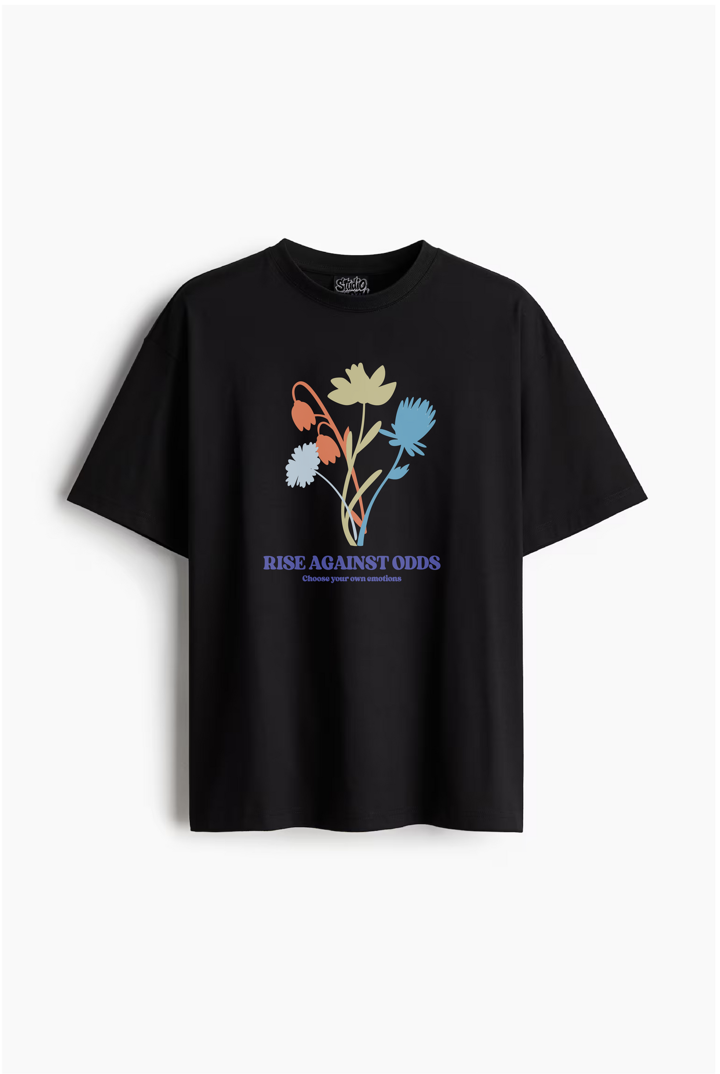 Rise Against Odds T-Shirt – Motivational Wildflower Graphic