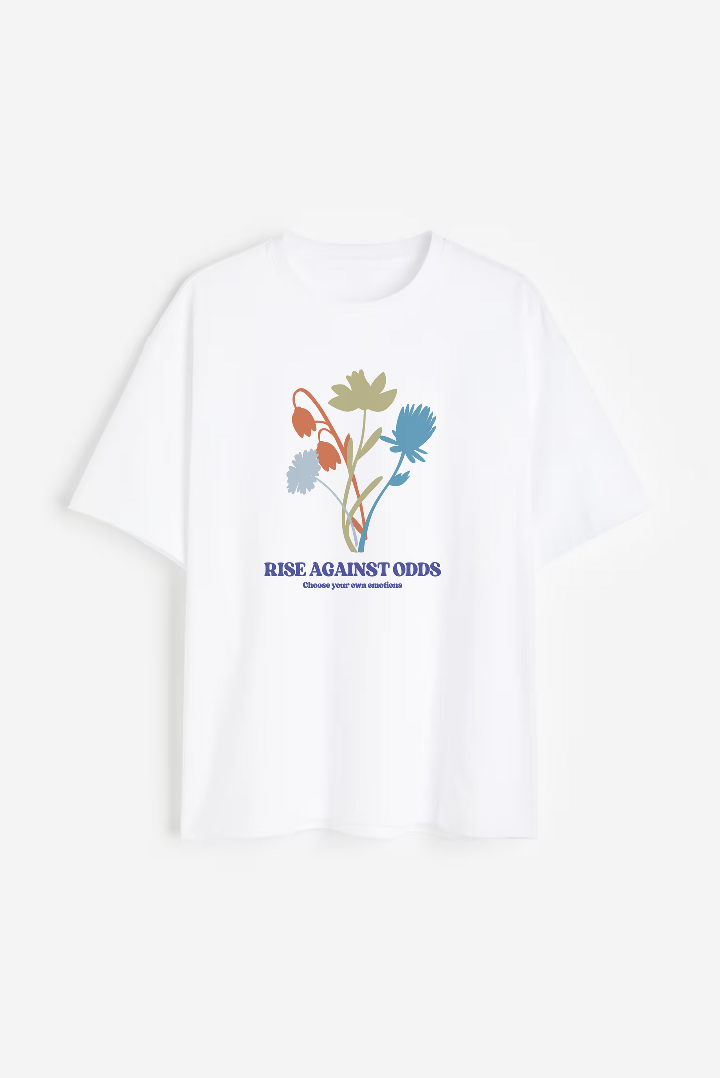 Rise Against Odds T-Shirt – Motivational Wildflower Graphic